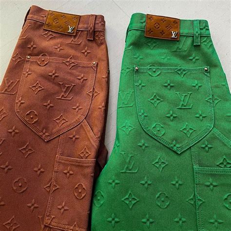 green louis vuitton pants|louis vuitton pants for men.